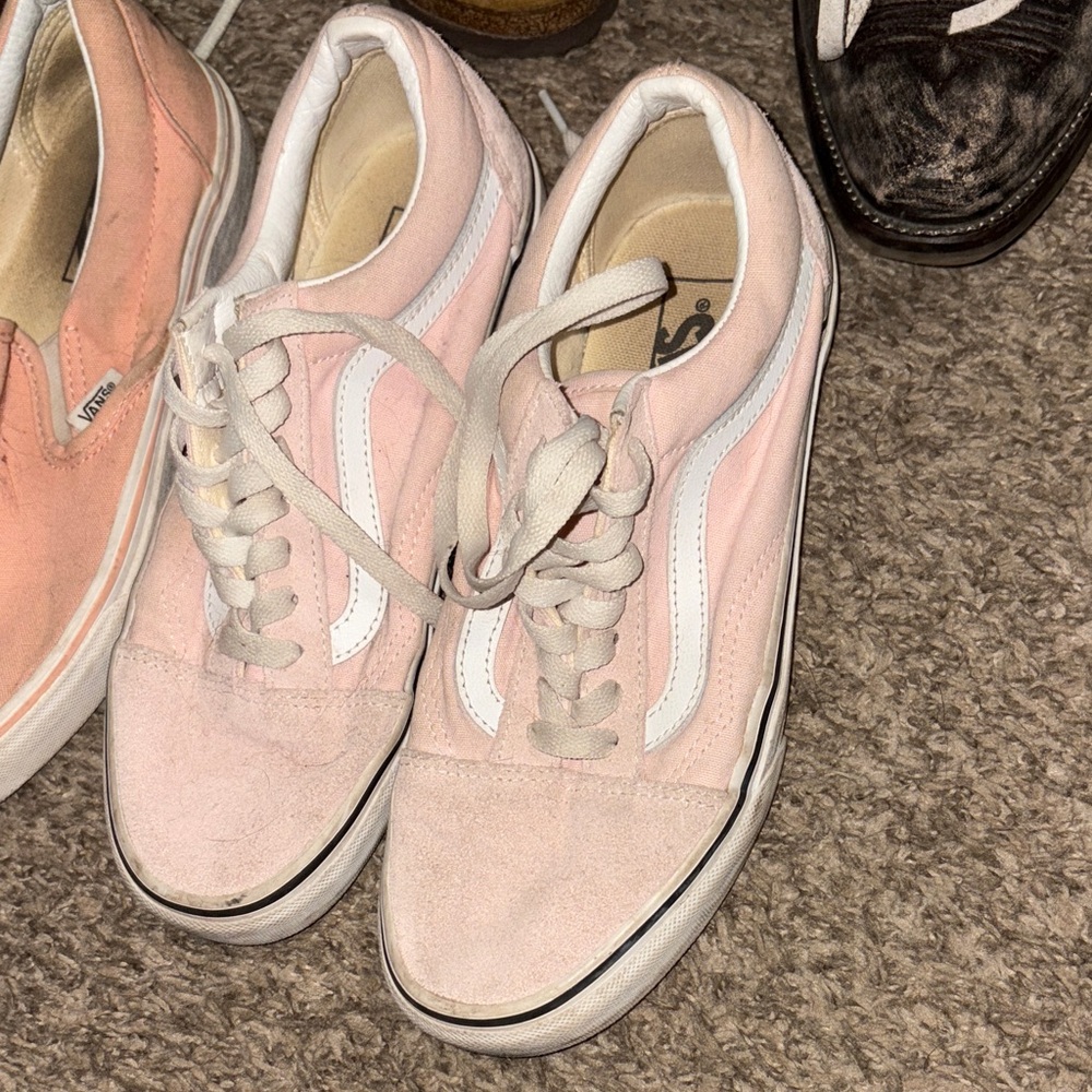 Vans Light Pink Suede Women's Sneakers